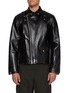 Main View - Click To Enlarge - SACAI - Double Front Zip Up Leather Jacket
