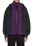 Main View - Click To Enlarge - SACAI - Layered Snap Button Zip Up Hoodie