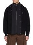Main View - Click To Enlarge - SACAI - Layered Snap Button Zip Up Hoodie