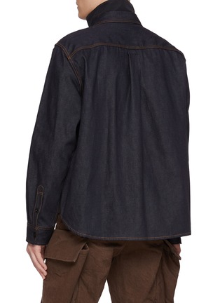 Back View - Click To Enlarge - SACAI - Layered Dark Wash Denim Jacket