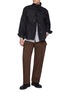 Figure View - Click To Enlarge - SACAI - Layered Dark Wash Denim Jacket