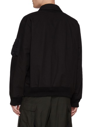 Back View - Click To Enlarge - SACAI - Snap Button Zip Up Bomber Jacket