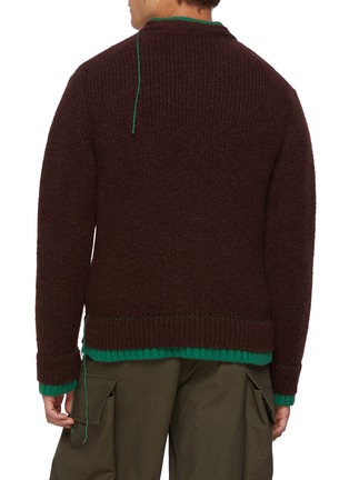 Back View - Click To Enlarge - SACAI - Two Tone Layered Cardigan