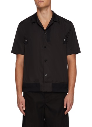 Main View - Click To Enlarge - SACAI - Underarm Insert Cotton T-Shirt
