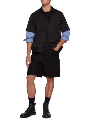 Figure View - Click To Enlarge - SACAI - Underarm Insert Cotton T-Shirt