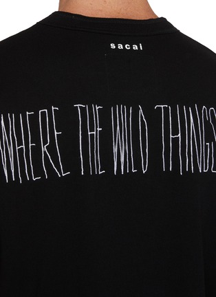  - SACAI - Where The Wild Things Are Monster Print Cotton T-Shirt