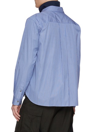 Back View - Click To Enlarge - SACAI - Layered Striped Shirt