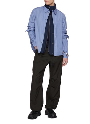 Figure View - Click To Enlarge - SACAI - Layered Striped Shirt