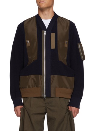 Main View - Click To Enlarge - SACAI - Hybrid Insert Bomber Jacket