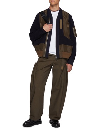 Figure View - Click To Enlarge - SACAI - Hybrid Insert Bomber Jacket