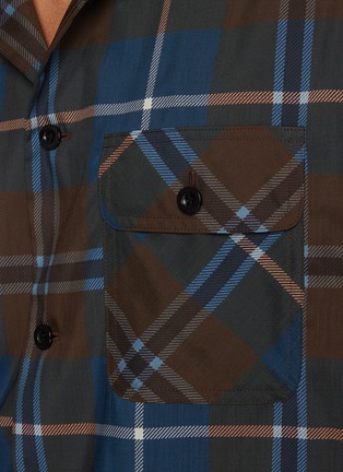  - SACAI - Elasticated Hem Plaid Shirt