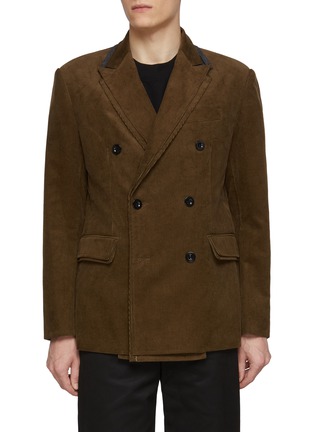 Main View - Click To Enlarge - SACAI - Double Breasted Corduroy Blazer