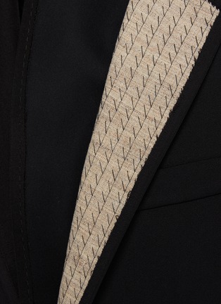  - SACAI - Contrast Lapel Single Breasted Blazer