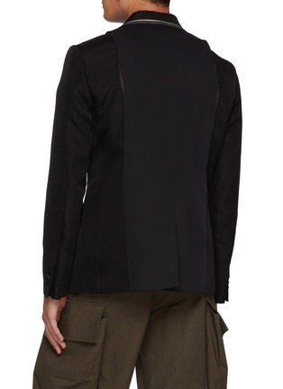 Back View - Click To Enlarge - SACAI - Contrast Lapel Single Breasted Blazer
