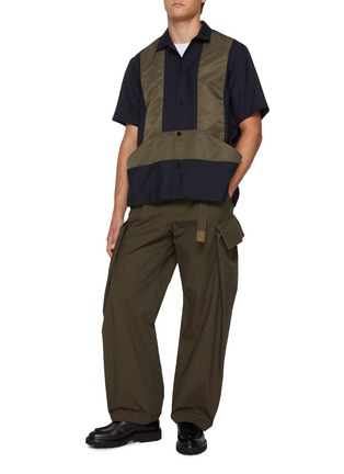 Figure View - Click To Enlarge - SACAI - Front Pocket Nylon Insert Shirt