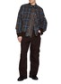 Figure View - Click To Enlarge - SACAI - Plaid Flannel Bomber Jacket
