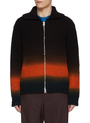 Main View - Click To Enlarge - SACAI - Gradient Dyed Wool Cardigan