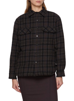 Main View - Click To Enlarge - MAISON MARGIELA - Reversible Quilted Chequered Wool Shirt Jacket
