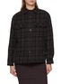 Main View - Click To Enlarge - MAISON MARGIELA - Reversible Quilted Chequered Wool Shirt Jacket