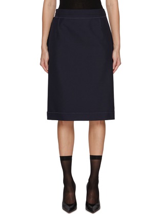 Main View - Click To Enlarge - MAISON MARGIELA - Bifabric Pencil Skirt