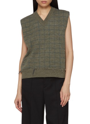 Main View - Click To Enlarge - MAISON MARGIELA - Chequered Wool Vest