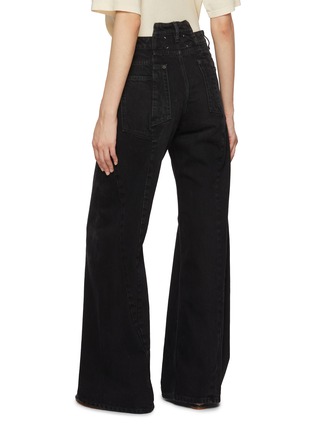 Back View - Click To Enlarge - MAISON MARGIELA - Spliced Waistband Dark Wash Jeans