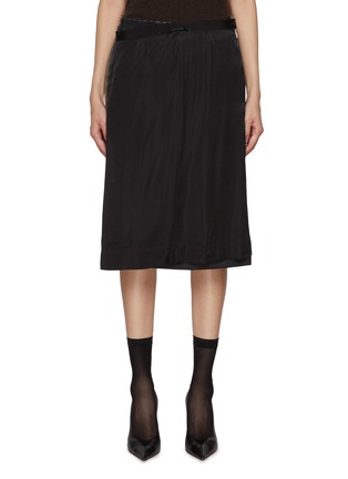 Main View - Click To Enlarge - MAISON MARGIELA - Asymmetrical Bicolour Midi Skirt