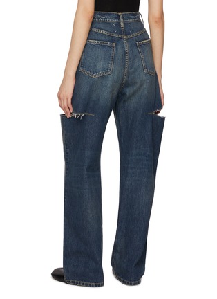 Back View - Click To Enlarge - MAISON MARGIELA - Side Slit Dark Wash Jeans