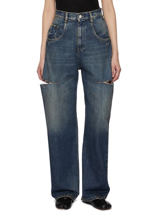 Main View - Click To Enlarge - MAISON MARGIELA - Side Slit Dark Wash Jeans