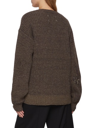 Back View - Click To Enlarge - MAISON MARGIELA - Chunky Ribbed Knit Sweater