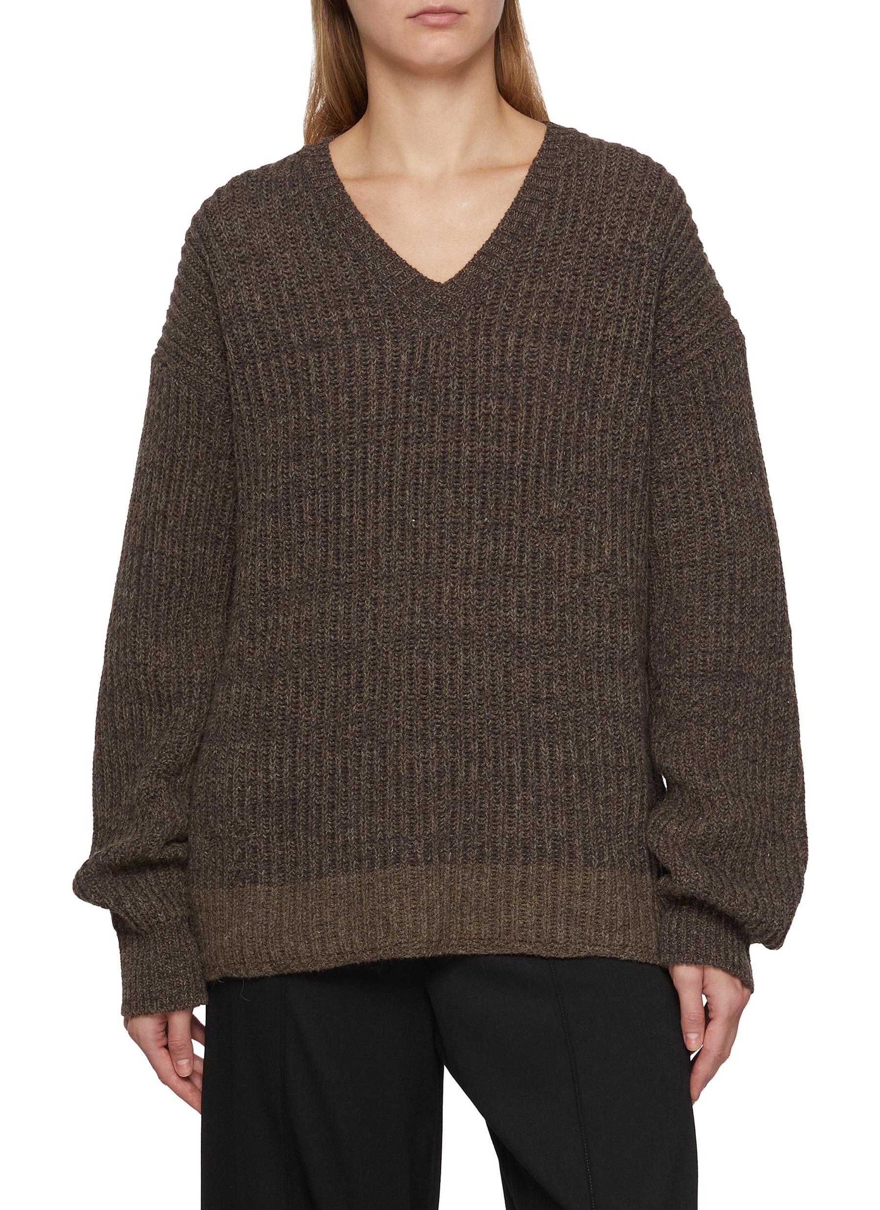 トップス maison margiela 19aw 5gg rib knit Maison Margiela Rib Knit Cotton Sweater - Black | Garmentory
