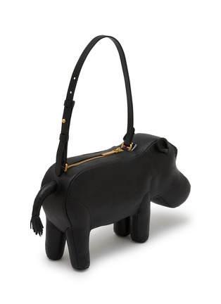 Detail View - Click To Enlarge - THOM BROWNE - Hippo Grain Leather Baguette Bag