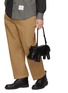Figure View - Click To Enlarge - THOM BROWNE - Hippo Grain Leather Baguette Bag