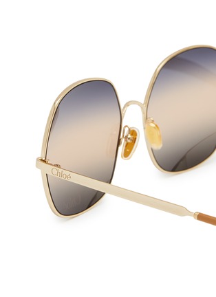 Detail View - Click To Enlarge - CHLOÉ - Aly Metal Square Sunglasses