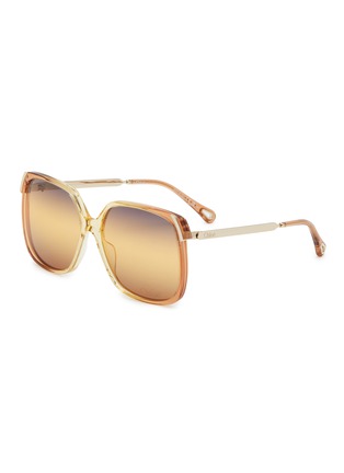 Main View - Click To Enlarge - CHLOÉ - Aly Metal Acetate Square Sunglasses