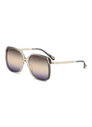 Main View - Click To Enlarge - CHLOÉ - Aly Metal Acetate Square Sunglasses