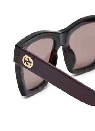 Detail View - Click To Enlarge - GUCCI - Acetate Square Sunglasses