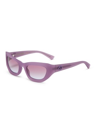 Main View - Click To Enlarge - GUCCI - Acetate Cat Eye Sunglasses