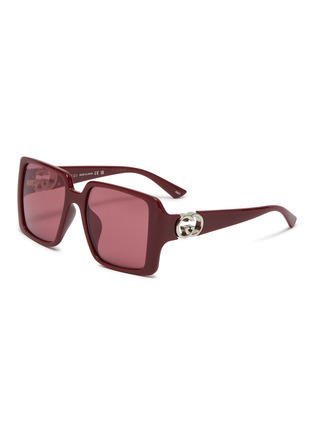 Main View - Click To Enlarge - GUCCI - Acetate Square Sunglasses