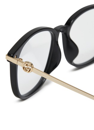 Detail View - Click To Enlarge - GUCCI - Recycled Acetate Round Optical Glasses