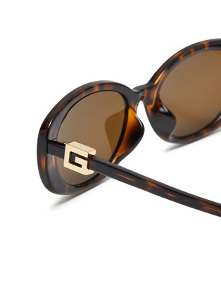 Detail View - Click To Enlarge - GUCCI - Acetate Oval Sunglasses