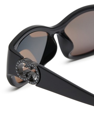 Detail View - Click To Enlarge - GUCCI - Acetate Rectangular Sunglasses