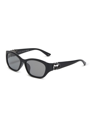 Main View - Click To Enlarge - GUCCI - Acetate Rectangular Sunglasses