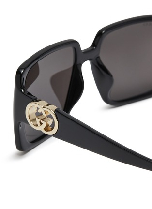Detail View - Click To Enlarge - GUCCI - Acetate Square Sunglasses