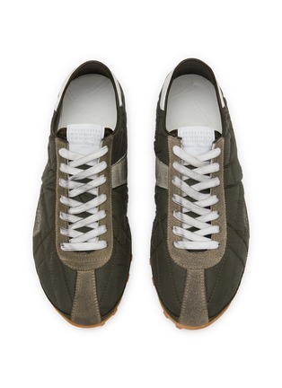 Detail View - Click To Enlarge - MAISON MARGIELA - Sprinters Quilted Nylon Suede Men's Sneakers