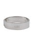 Main View - Click To Enlarge - MM6 MAISON MARGIELA - Embossed Logo Brass Stainless Steel Silver Cuff