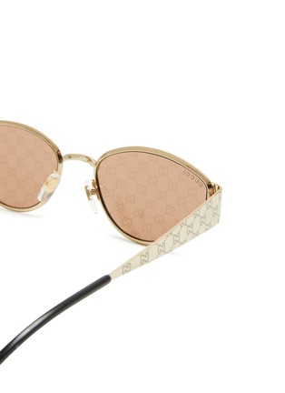 Detail View - Click To Enlarge - GUCCI - Metal Cat Eye Sunglasses