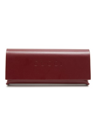 Detail View - Click To Enlarge - GUCCI - Metal Cat Eye Sunglasses