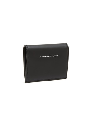 Figure View - Click To Enlarge - MM6 MAISON MARGIELA - Numeric Logo Embossed Leather Wallet