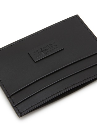 Detail View - Click To Enlarge - MM6 MAISON MARGIELA - Contrast Stitch Leather Card Holder